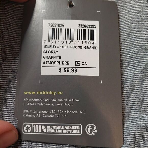NWT McKinley Next Door to  Natuure Graphite Size XS Tank Dress - Picture 13 of 15